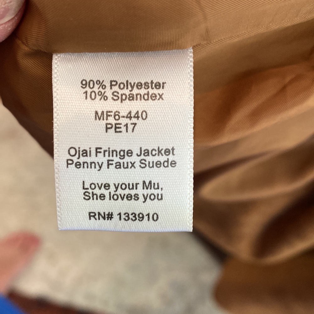 Show me your mumu, Ojai Fringe jacket, Penny faux suede. Size extra small - Picture 9 of 10